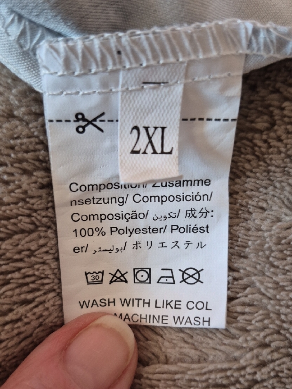 2XL Women's Tie-Dye Lightweight Long Blazer Jacket - Blue/Gray/White - Picture 10 of 12